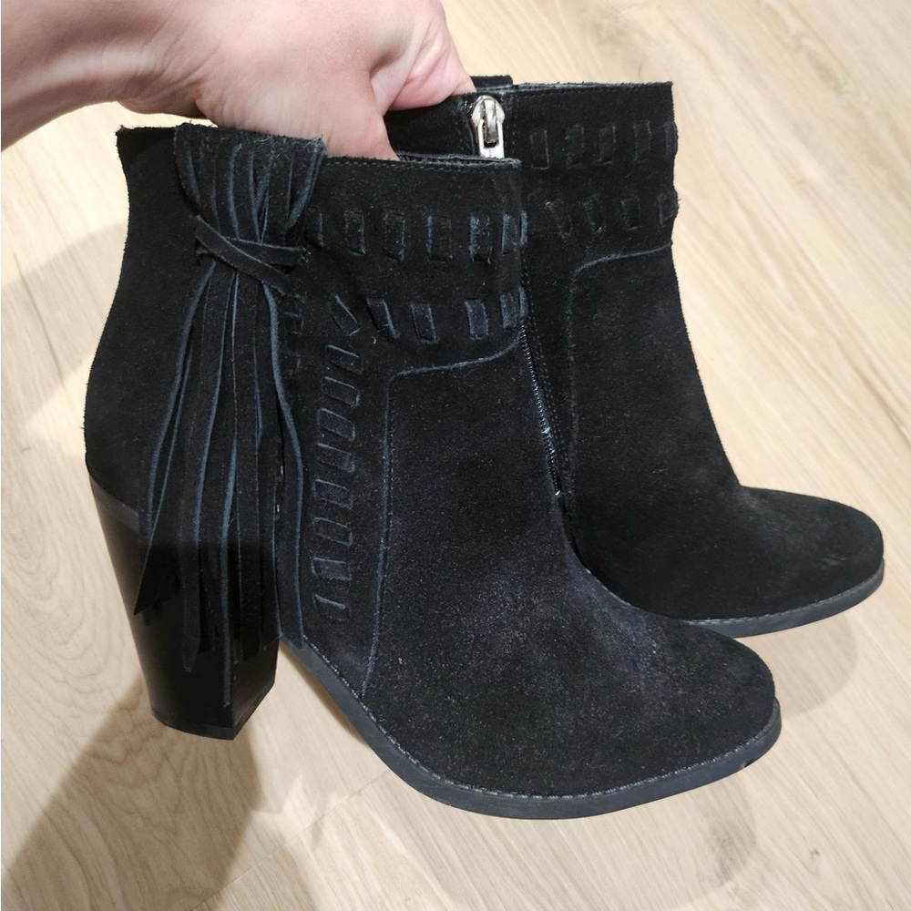 Jessica Simpson Black Suede Ankle Booties